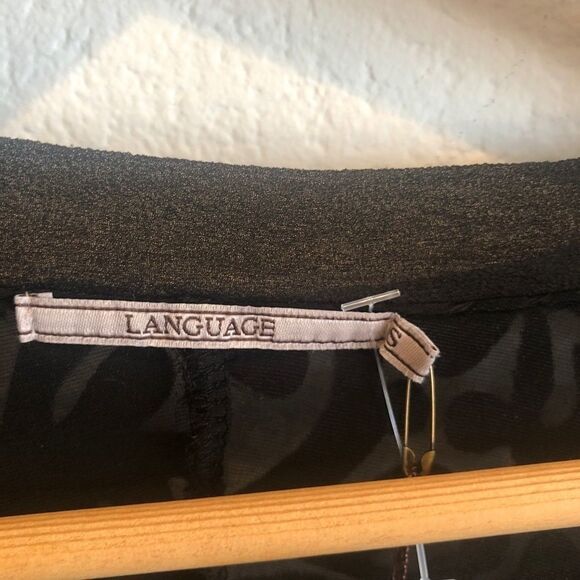 Language black velvet top S - Picture 8 of 8